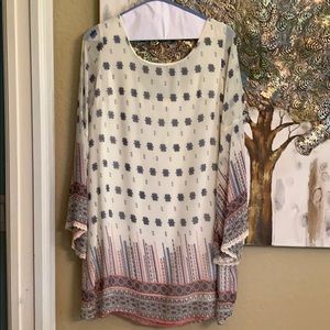 Exhilaration lined midi cocktail dress